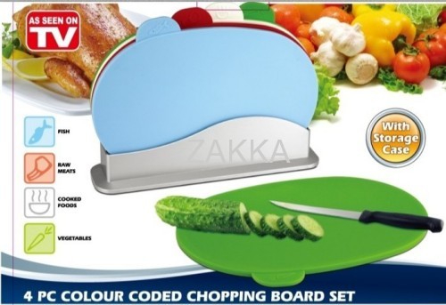 4pc colour chopping board set