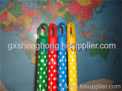 PVC covered wooden mop handle,wooden stick with PVC