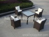 PE rattan dining set garden furniture