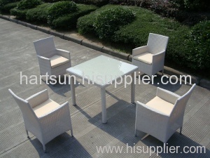 PE rattan outdoor dining set