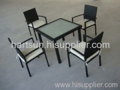 Outdoor wicker dining set furniture