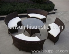 Garden PE rattan table and chairs