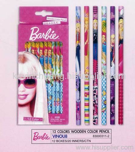 Barbie Colour Wooden Pencils