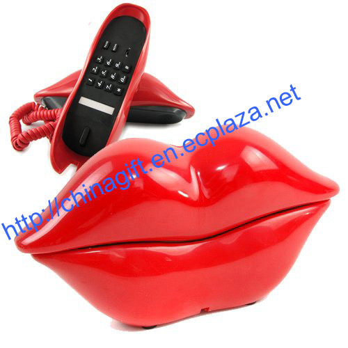 Sex Hot Pink Kiss Lip Home Desk Cord Phone Telephone