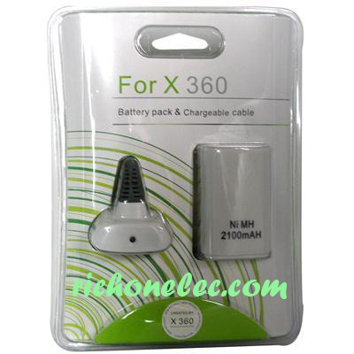 Xbox360 Battery Pack & Chargeable Cable