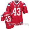 2011 Pro Bowl Pittsburgh Steelers Troy Polamalu 43 Red Authentic AFC Jerseys