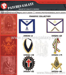 masonic apron collar sash regalia embroidery patch