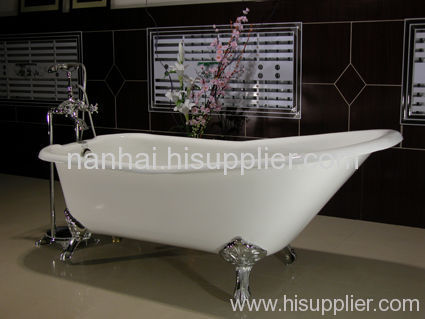 slipper back cast iron bathtub