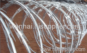 Concertina wire blade coil