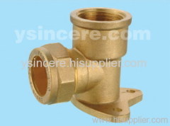 brass wallplate elbow male