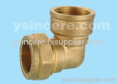 brass elbow female