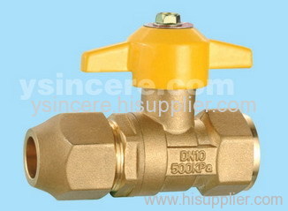 brass compression gas valve forged body