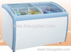 Curved Glass Door Freezer