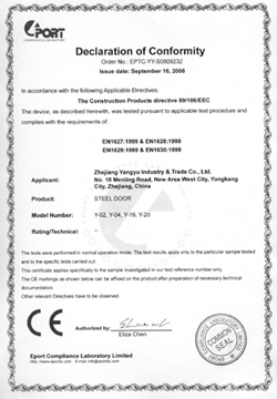 CE certificate [Dec 01, 2008]