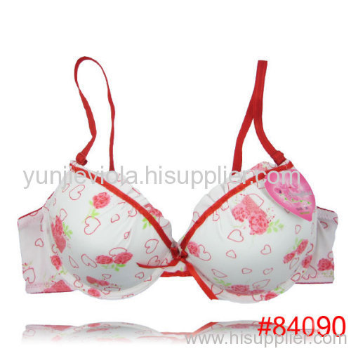 Bras and bra cups lady's padded bra push up bra satin bra