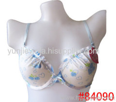 Bras and bra cups lady's padded bra push up bra satin bra