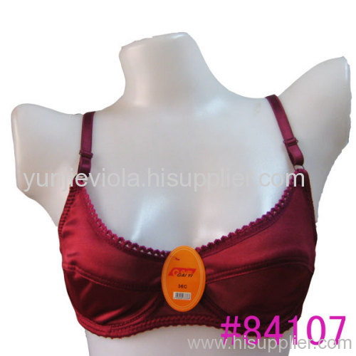 satin unpadded bra cheap stock bra