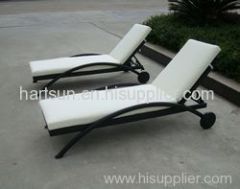 garden rattan sun lounge chair