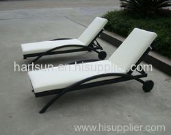 garden rattan sun lounge chair