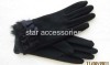 wool fashion gloves with angora and lace