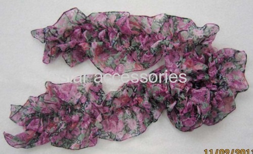 chiffon print elastic scarf