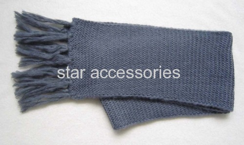 mohair plain knitted scarf
