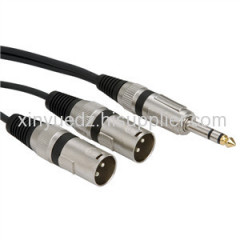 6.35 stereo jack to 2 XLR cable