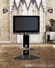 NEW Black Tempered Glass Corner LCD TV Stands