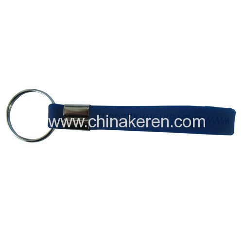 logo debossed promotional wristbands silicone keyring