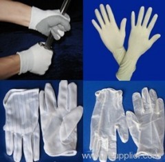 PVC disposable cleanroom gloves