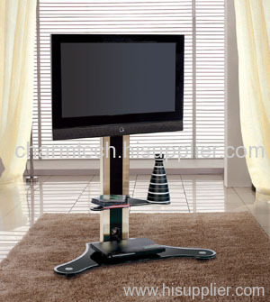 Black Glass LCD Plasma TV Stand