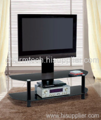 NEW Black Tempered Glass LCD DVD TV Stands