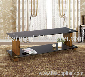 Wood Texture Spray Coated Aluminum LCD TV Stand