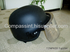 Soft Bulletproof Helmet With Bulletproof Glass Shield