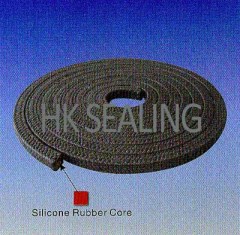 Graphite PTFE+Silicone Rubber Core Braided Packing