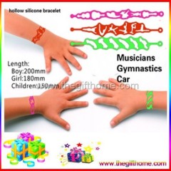 hollow silicone wristband hollow bands toy bandz gift