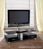 Black Glass and Black MDF Drawer LCD TV Stand