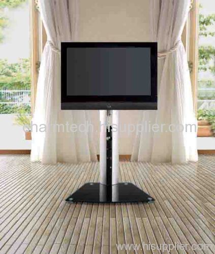 Black Glass Corner LCD Plasma TV Stand