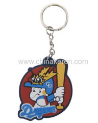 fashion soft pvc key ring