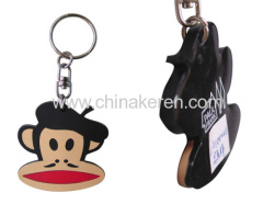 Fashion pvc key ring 3d soft pvc keychain