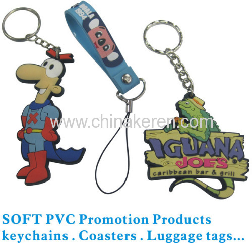 Soft PVC Keychain single side