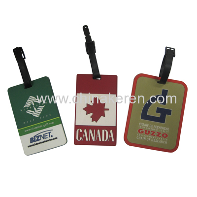 Fashion soft PVC luggage tag