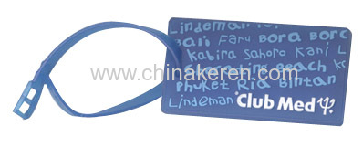 PVC blue Luggage Tag