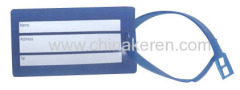 blue 3D 2D PVC Luggage Tag