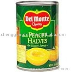 Canned yellow peach halves