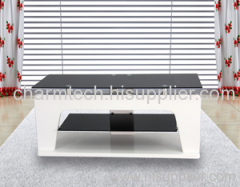 Black Glass White MDF Plasma Stand