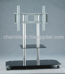 Silver Aluminum Plasma TV Stand