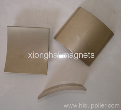 China Neodymium Segment Magnets supplier Rotor parts Rare Earth Grade N35UH