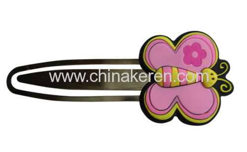 Beautiful soft PVC flower Bookmark