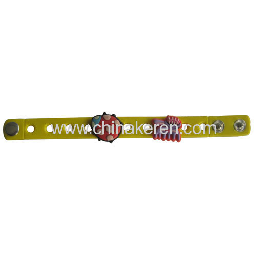 Silicone Bracelet with PVC accessories
